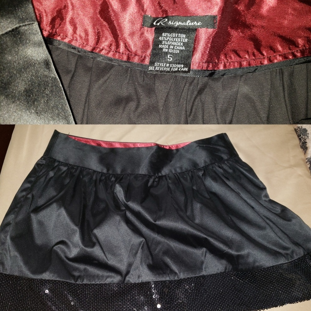 Black mini skirt